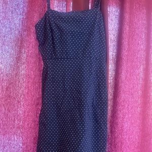 Forever 21 navy polka dot mini bodycon dress size small